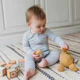 Cloud Grey Bamboo Convertible Footie - HoneyBug 