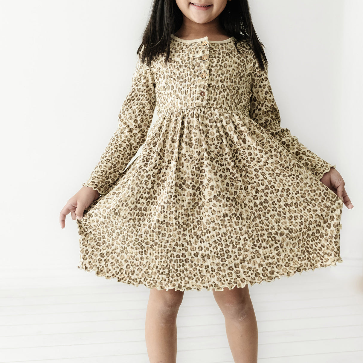 Organic Girls Twirl Dress - Spotted