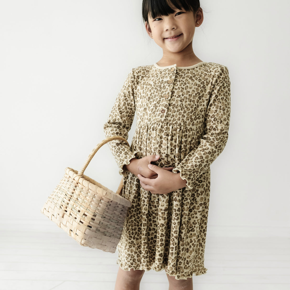 Organic Girls Twirl Dress - Spotted