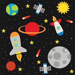 Space Planets & Rockets Learning Lovey Collection - HoneyBug 