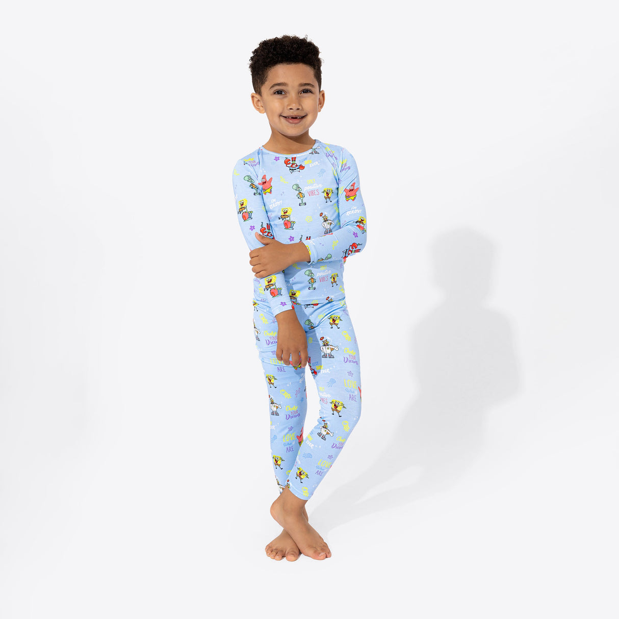SpongeBob SquarePants: Good Vibes Bamboo Kids Pajamas - HoneyBug 