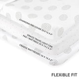 Changing Pad Cover | Cradle Sheet Set - Grey Dottie