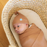 Stretch Knit Swaddle Blanket - Terracotta