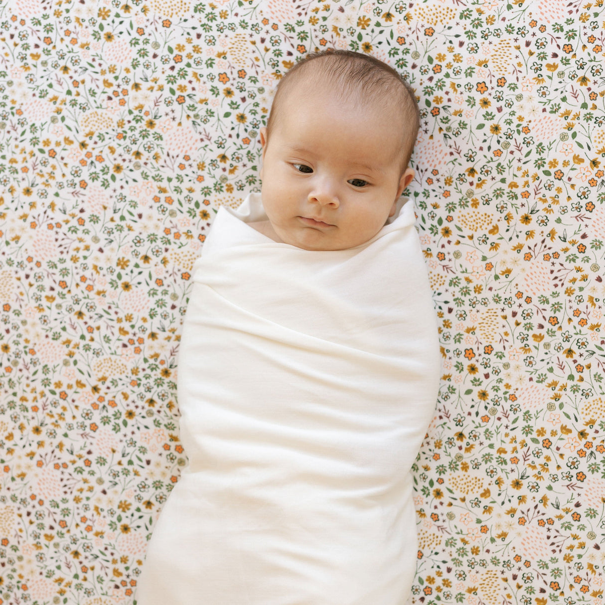 Stretch Knit Swaddle Blanket - White