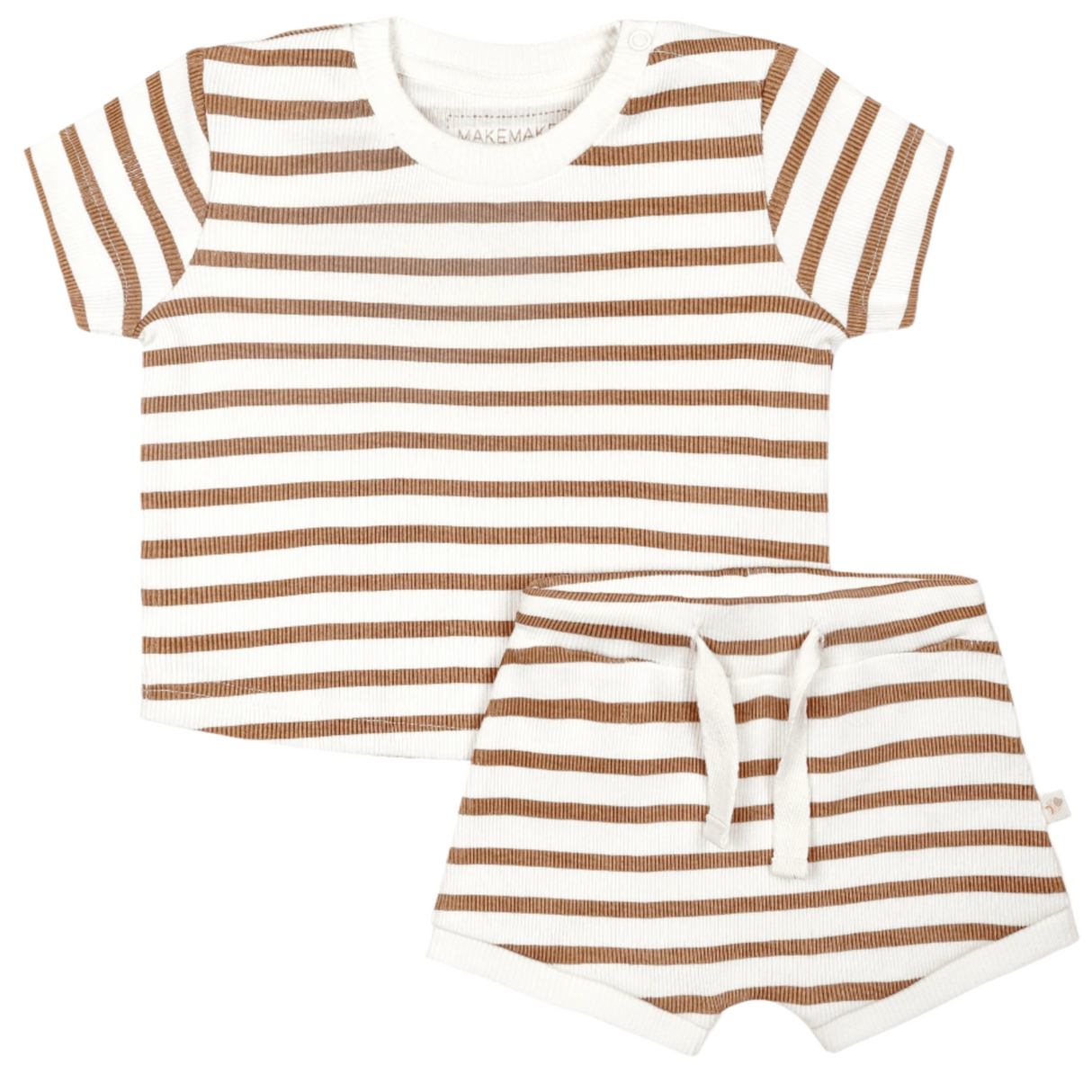 Organic Baby Toddler Tee and  Shorties Set - Stripes