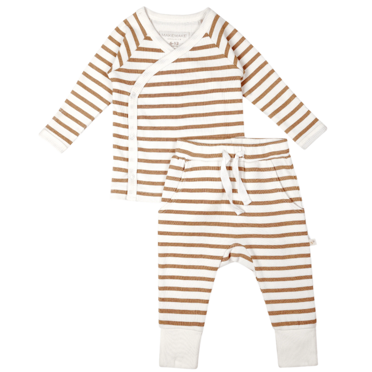 Organic Baby Top & Pants Set - Stripes