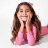 Bubblegum Pink Bamboo Kids Pajamas - HoneyBug 