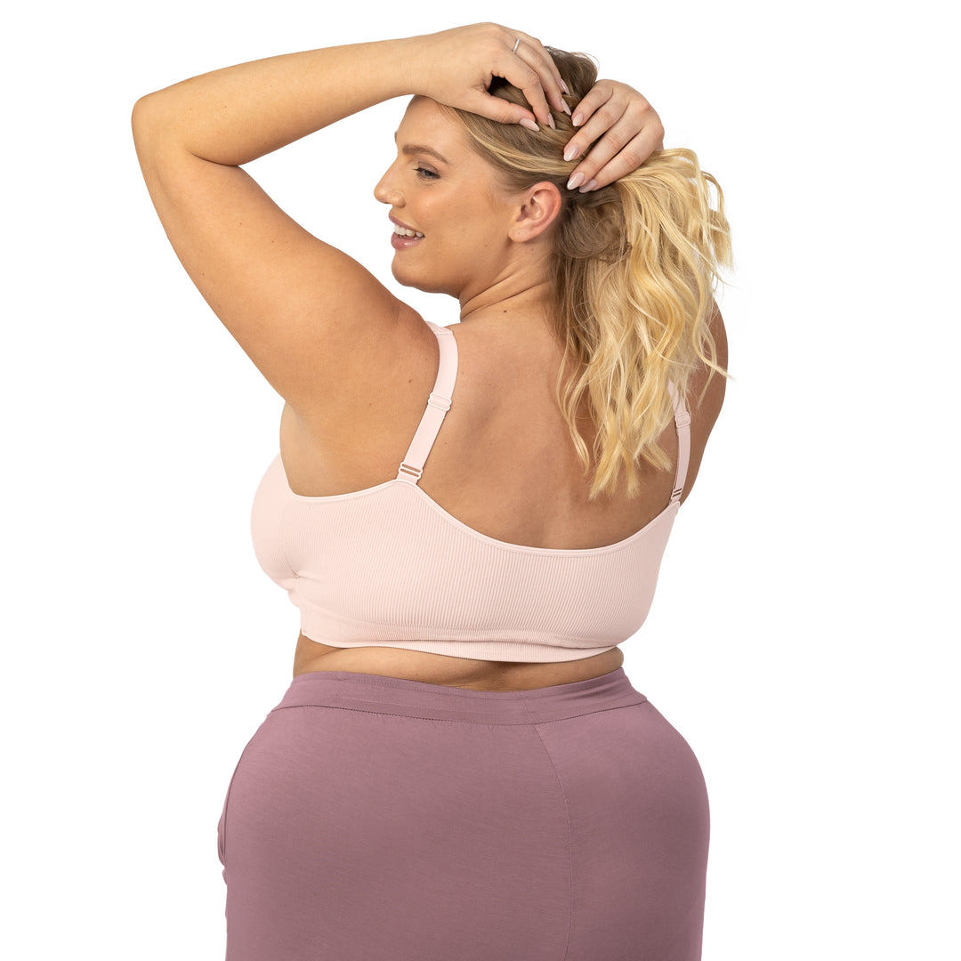 Sublime® Adjustable Crossover Nursing & Lounge Bra | Soft Pink - HoneyBug 