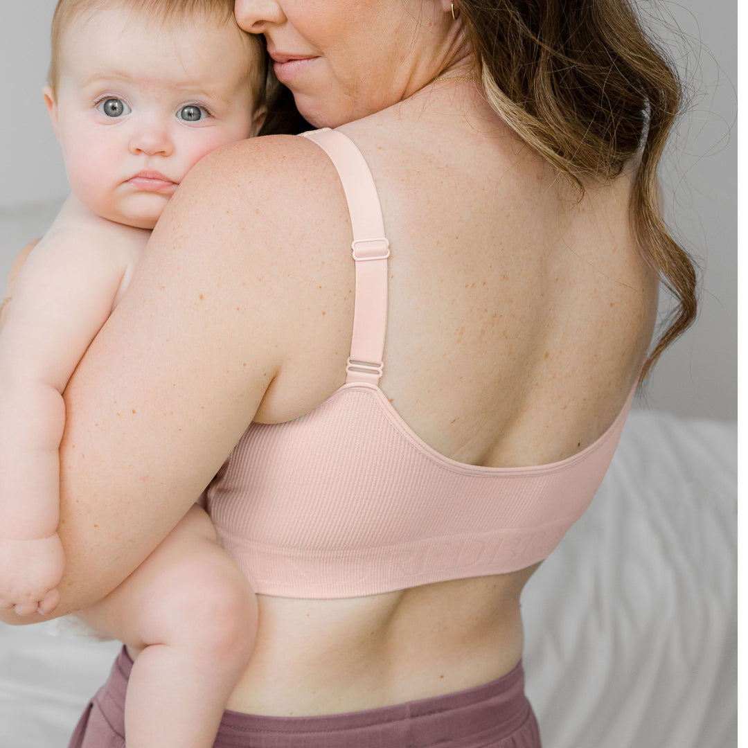 Sublime® Adjustable Crossover Nursing & Lounge Bra | Soft Pink - HoneyBug 