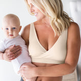 Sublime® Adjustable Crossover Nursing & Lounge Bra | Stone - HoneyBug 