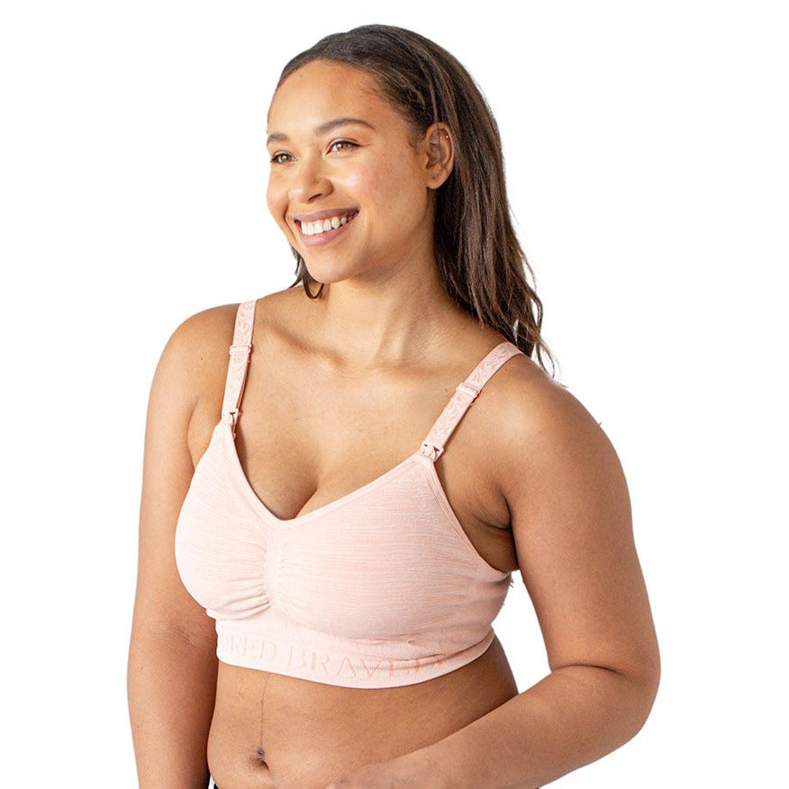 Sublime® Hands-Free Pumping & Nursing Bra | Pink Heather - HoneyBug 