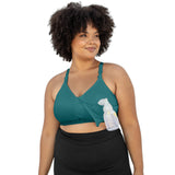 Sublime® Hands-Free Pumping & Nursing Sports Bra | Teal - HoneyBug 