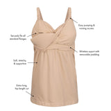 Sublime® Hands-Free Pumping & Nursing Tank | Beige - HoneyBug 