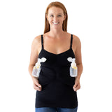 Sublime® Hands-Free Pumping & Nursing Tank | Black - HoneyBug 