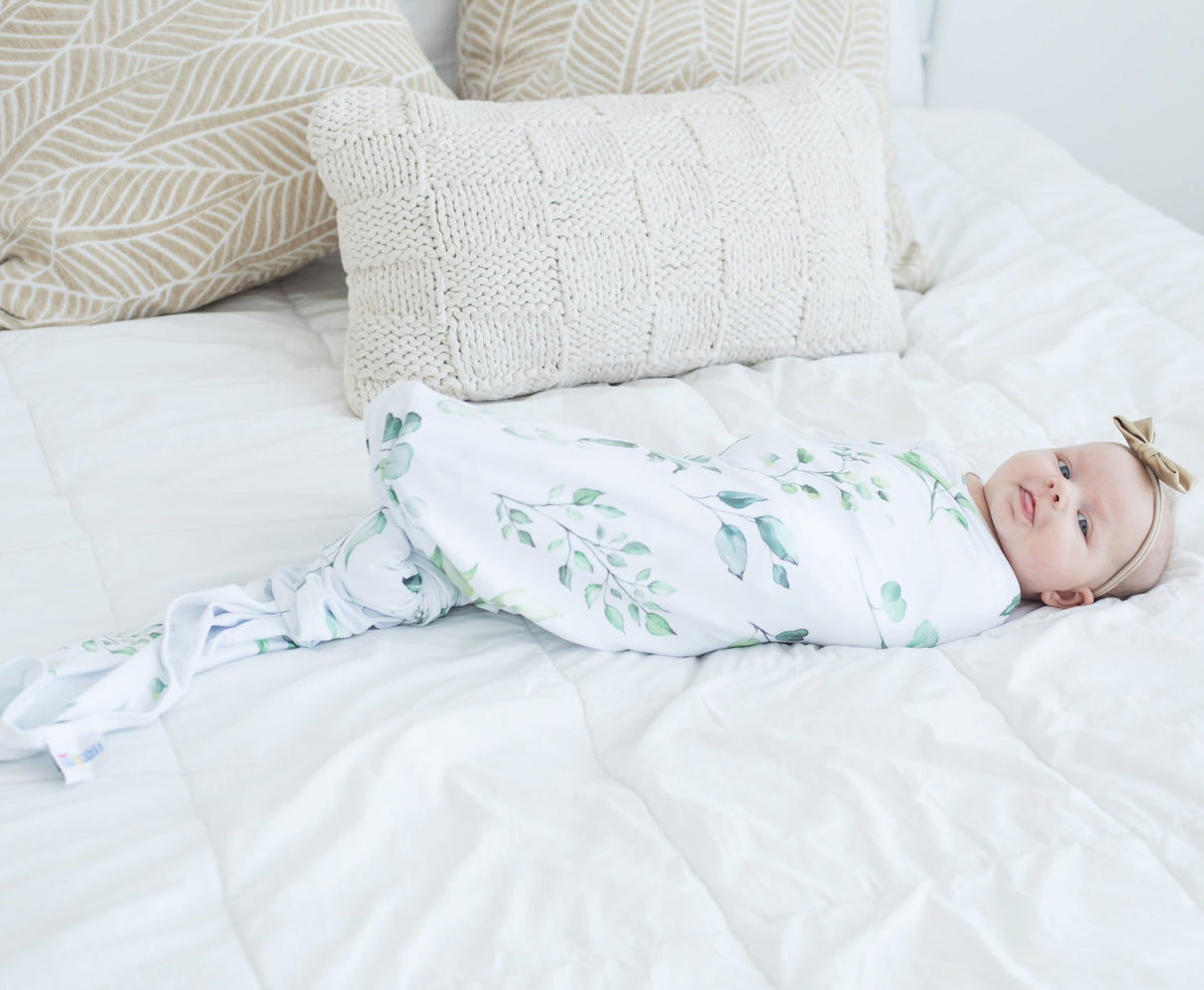 Buttery Soft and Stretchy Swaddle Blanket - Eucalyptus