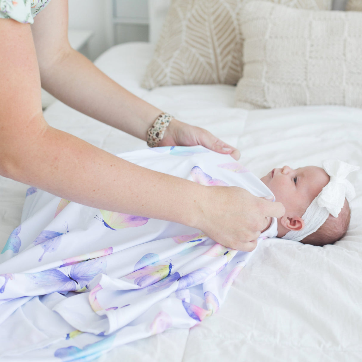 Buttery Soft and Stretchy Swaddle Blanket - Butterfly