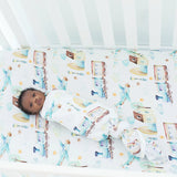 Buttery Soft and Stretchy Swaddle Blanket - Airplane & Train