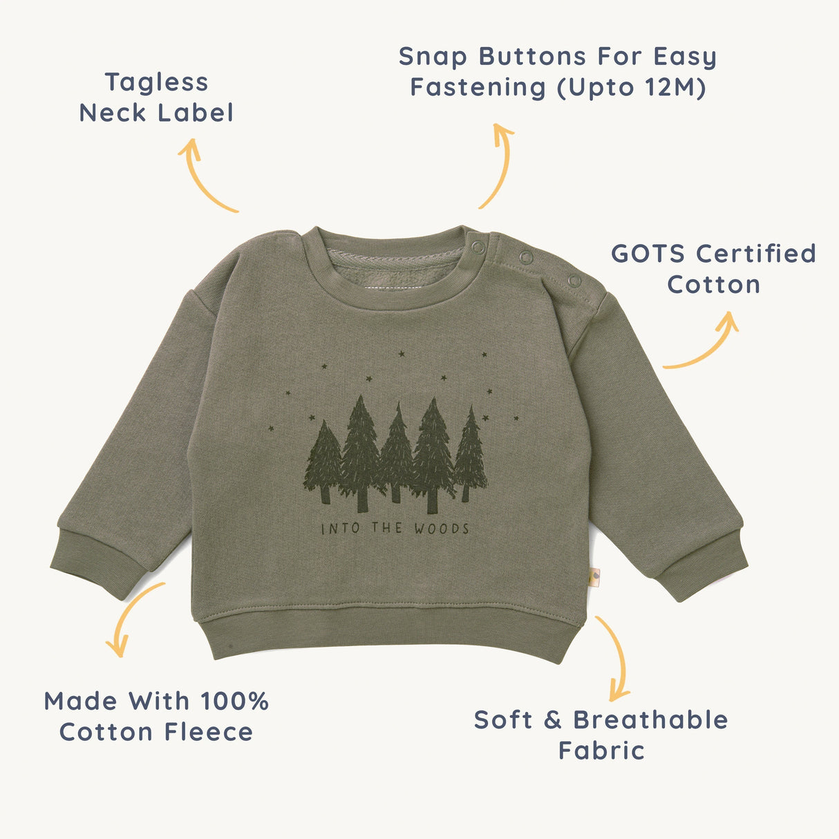 Organic Kids Sweatshirt - Woods