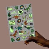 Dino Glo Tats - 44 Foil Temporary Tattoos