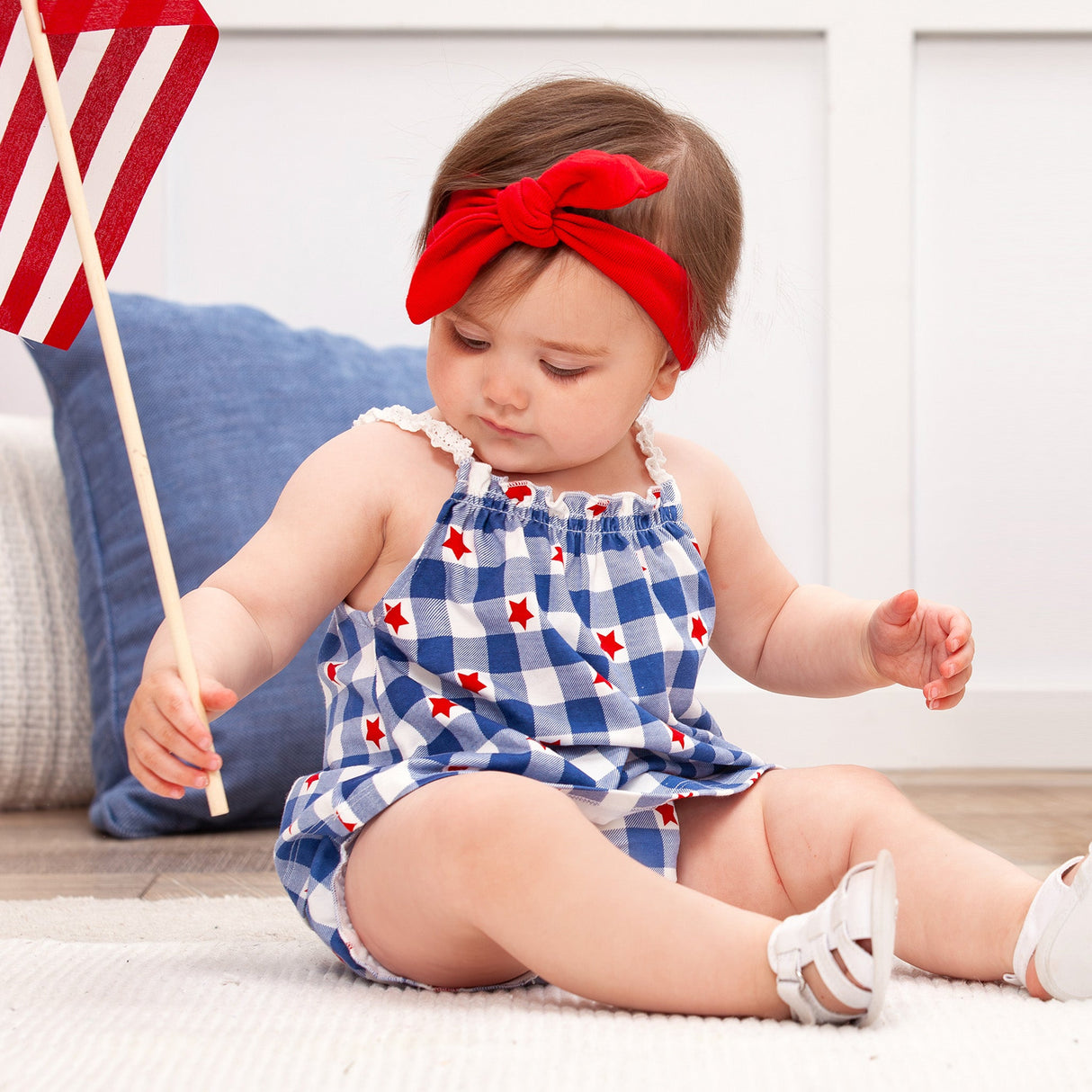 Americana Bamboo Top & Bloomers Set - HoneyBug 