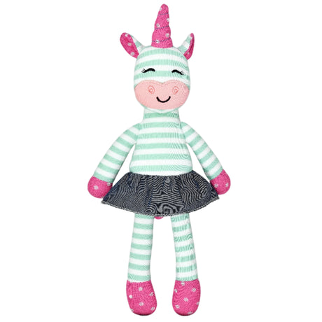 Tiny Dancing Unicorn - Mint Stripe - HoneyBug 