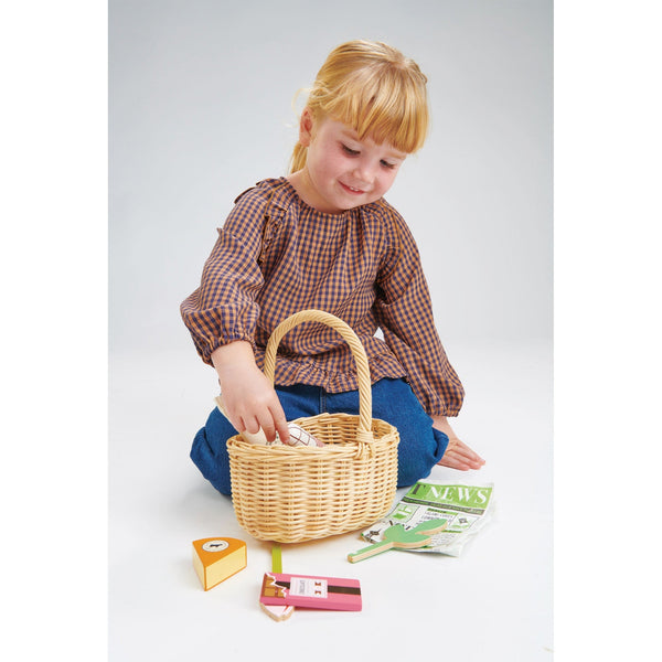 Wicker Shopping Basket - HoneyBug 