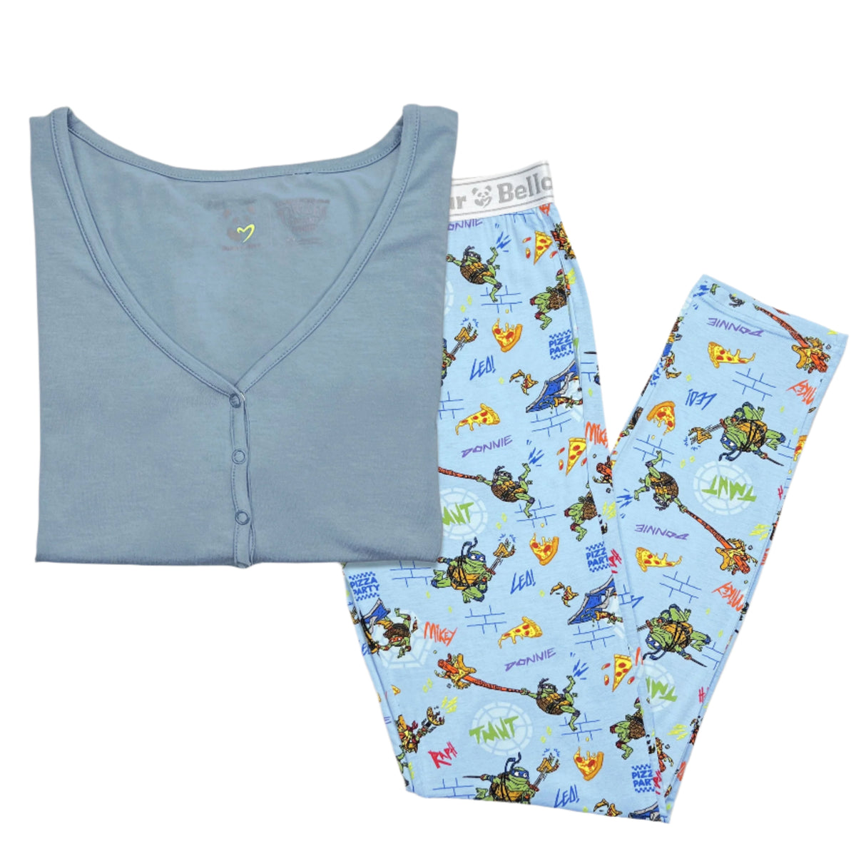 Teenage Mutant Ninja Turtles: Mutant Mayhem Movie Bamboo Women's Pajama Set - HoneyBug 
