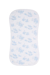 Blue Toile Burp Cloth - HoneyBug 