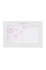 Pink Toile Hooded Towel - HoneyBug 