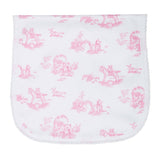 Pink Toile Burp Cloth - HoneyBug 