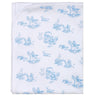 Blue Toile Blanket - HoneyBug 