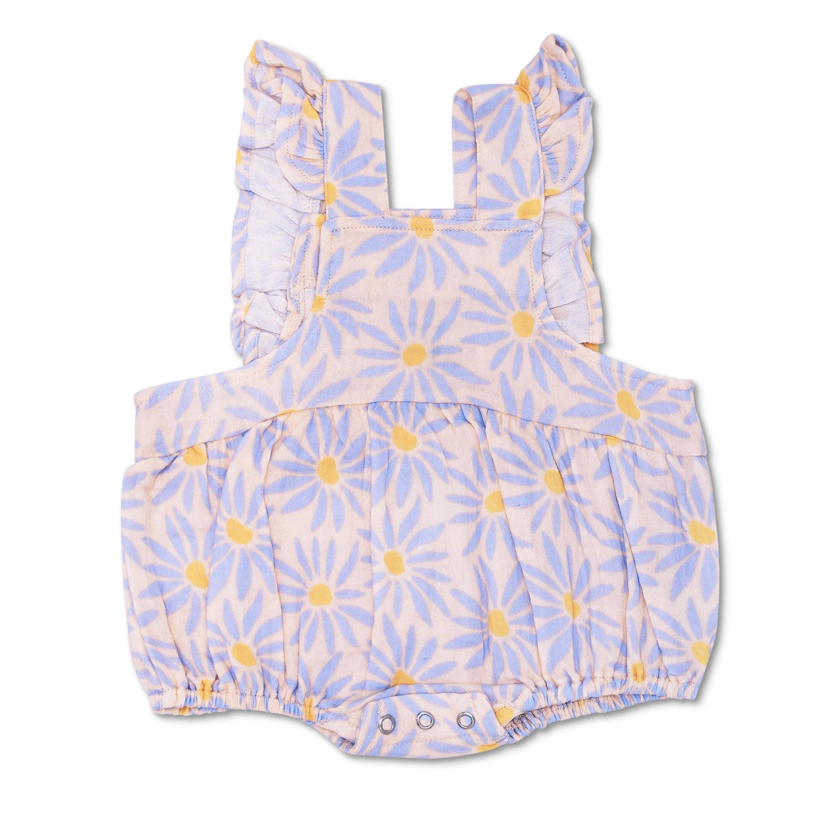 Muslin Flutter Sleeve Romper - Daisy Dreams - HoneyBug 