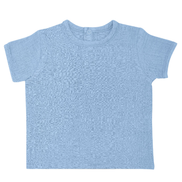 Muslin Short Sleeve Shirt - Blue - HoneyBug 