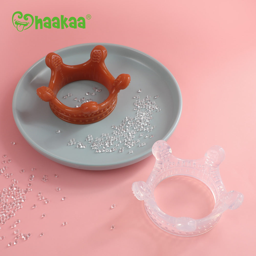 Haakaa Silicone Crown Teether - Amber