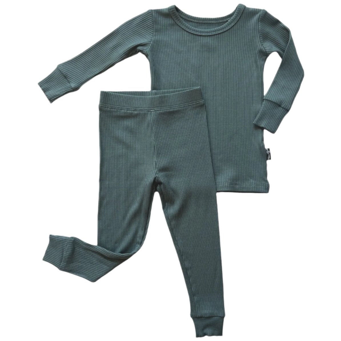 LONG SLEEVE 2 PIECE SETS- Slate Ribbed