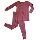 LONG SLEEVE 2 PIECE SETS- Mauve Ribbed