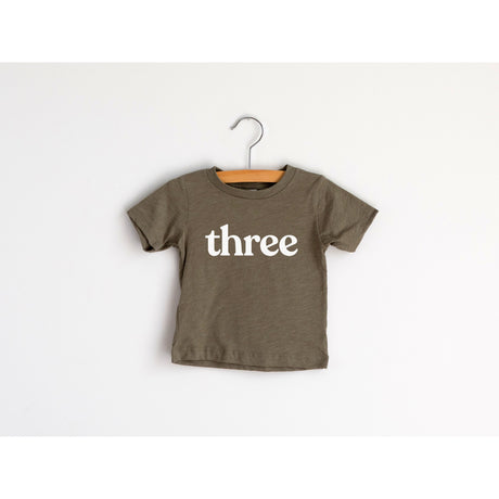 Three Modern Birthday Shirt Kids Tee - HoneyBug 