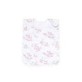 Pink Toile Baby Feeding Bib - HoneyBug 