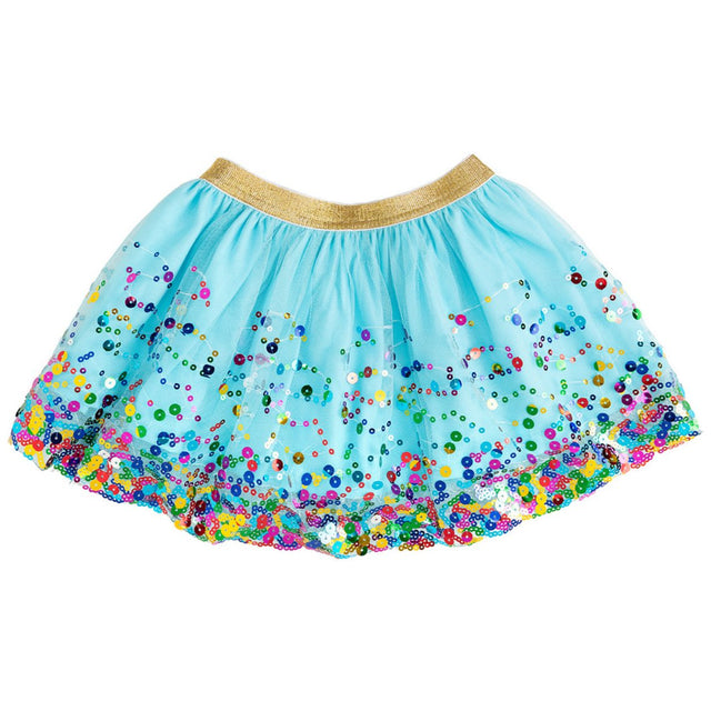 Aqua Confetti Tutu - HoneyBug 