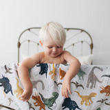 Cotton Muslin Swaddle Blanket - Dino Friends