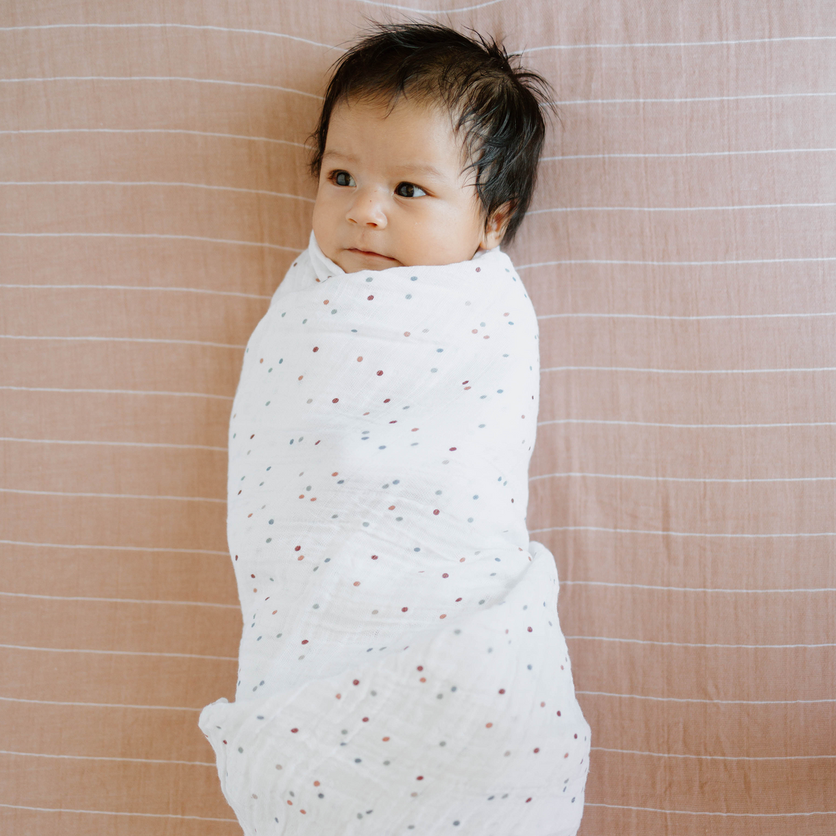 Cotton Muslin Swaddle Blanket - Dots