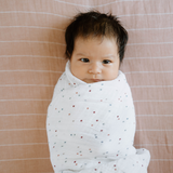 Cotton Muslin Swaddle Blanket - Dots