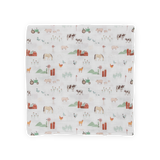 Cotton Muslin Swaddle Blanket - Farmyard - HoneyBug 