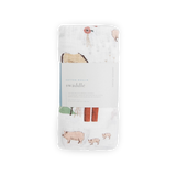 Cotton Muslin Swaddle Blanket - Farmyard - HoneyBug 