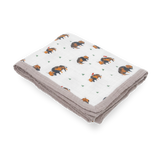 Cotton Muslin Quilted Throw - Bison