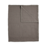 Cotton Muslin Quilted Throw - Mocha