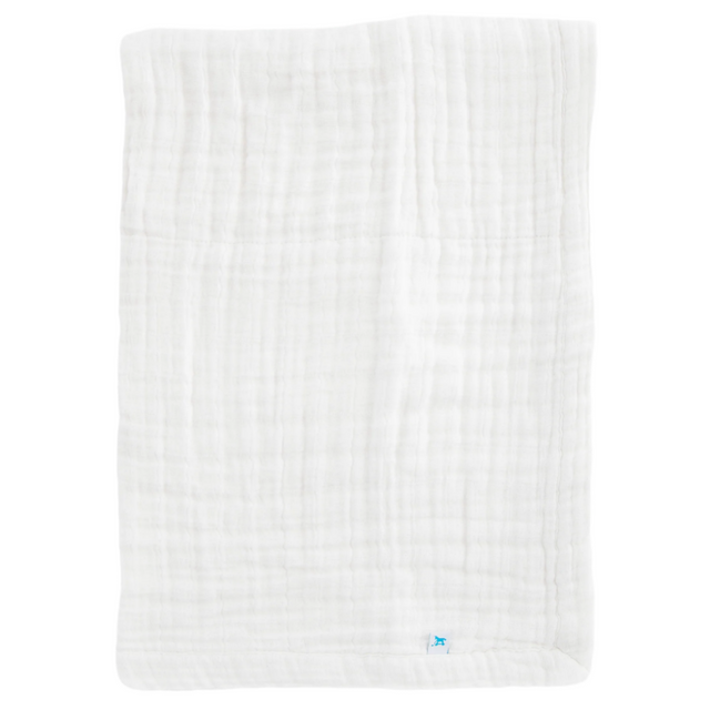 Cotton Muslin Baby Quilt - White - HoneyBug 