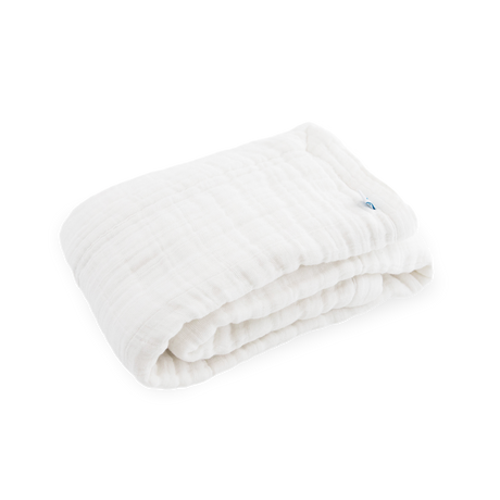 Cotton Muslin Baby Quilt - White - HoneyBug 
