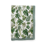 Cotton Muslin Baby Quilt - Tropical Leaf