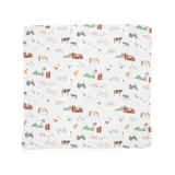 Cotton Muslin Squares 4 Pack - Farmyard